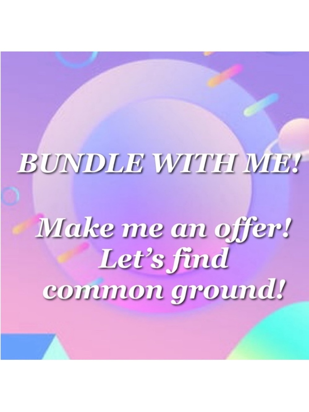 OFFER ON BUNDLES OR INDIVIDUAL ITEMS!!!